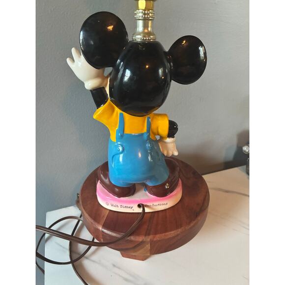Vintage 1970s Disney Productions Mickey Mouse Ceramic Lamp – Works Great! - Picture 5 of 11